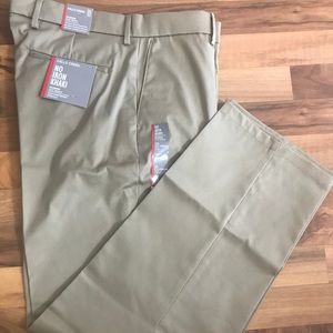 Men’s Khaki Flex waistband NO IRON pants 36x32